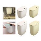 Maxbell Hanging Trash Can Mountable Under Sink Dust Bin for Bedroom Office Household White Small