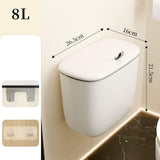 Maxbell Hanging Trash Can Mountable Under Sink Dust Bin for Bedroom Office Household White Small