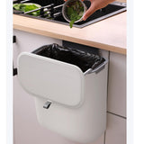 Maxbell Hanging Trash Can Mountable Under Sink Dust Bin for Bedroom Office Household White Small