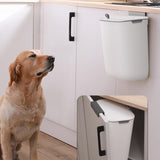 Maxbell Hanging Trash Can Mountable Under Sink Dust Bin for Bedroom Office Household White Small