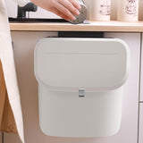 Maxbell Hanging Trash Can Mountable Under Sink Dust Bin for Bedroom Office Household White Small