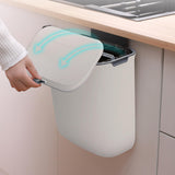 Maxbell Hanging Trash Can Mountable Under Sink Dust Bin for Bedroom Office Household White Small