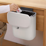 Maxbell Hanging Trash Can Mountable Under Sink Dust Bin for Bedroom Office Household White Small