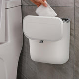 Maxbell Hanging Trash Can Mountable Under Sink Dust Bin for Bedroom Office Household White Small