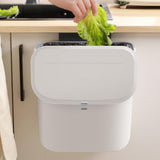Maxbell Hanging Trash Can Mountable Under Sink Dust Bin for Bedroom Office Household White Small