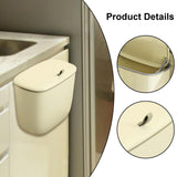 Maxbell Hanging Trash Can Mountable Under Sink Dust Bin for Bedroom Office Household Cream Small