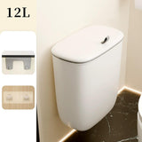 Maxbell Hanging Trash Can Mountable Under Sink Dust Bin for Bedroom Office Household White Large