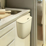 Maxbell Hanging Trash Can Mountable Under Sink Dust Bin for Bedroom Office Household Cream Large