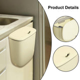 Maxbell Hanging Trash Can Mountable Under Sink Dust Bin for Bedroom Office Household Cream Large