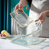 Maxbell Glass Fruit Bowl Dessert Display Stand for Dining Kitchen Counter Countertop M