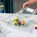 Maxbell Glass Fruit Bowl Dessert Display Stand for Dining Kitchen Counter Countertop M