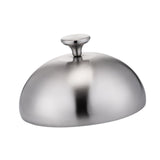 Maxbell Stainless Steel Burger Cover Basting Steaming Cover for Kitchen Cheeseburger Diameter 22 cm Silvery