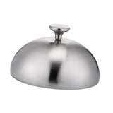 Maxbell Stainless Steel Burger Cover Basting Steaming Cover for Kitchen Cheeseburger Diameter 24 cm Silvery