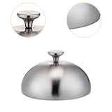 Maxbell Stainless Steel Burger Cover Basting Steaming Cover for Kitchen Cheeseburger Diameter 24 cm Silvery