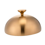Maxbell Stainless Steel Burger Cover Basting Steaming Cover for Kitchen Cheeseburger Diameter 22 cm Gold