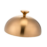 Maxbell Stainless Steel Burger Cover Basting Steaming Cover for Kitchen Cheeseburger Diameter 22 cm Gold