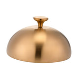 Maxbell Stainless Steel Burger Cover Basting Steaming Cover for Kitchen Cheeseburger Diameter 24 cm Gold