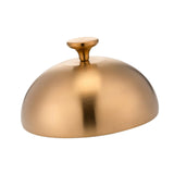 Maxbell Stainless Steel Burger Cover Basting Steaming Cover for Kitchen Cheeseburger Diameter 24 cm Gold