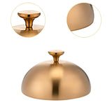 Maxbell Stainless Steel Burger Cover Basting Steaming Cover for Kitchen Cheeseburger Diameter 24 cm Gold