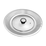 Maxbell Stainless Steel Pot Lid Portable Fry Pan Cover for Cooking Household Kitchen