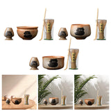 Maxbell Matcha Whisk Set Utensils Unique Gift Traditional Tools Handmade Matcha Bowl bowl 12.3x7.2cm