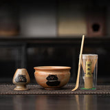 Maxbell Matcha Whisk Set Utensils Unique Gift Traditional Tools Handmade Matcha Bowl bowl 12.3x7.2cm