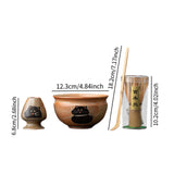 Maxbell Matcha Whisk Set Utensils Unique Gift Traditional Tools Handmade Matcha Bowl bowl 12.3x7.2cm