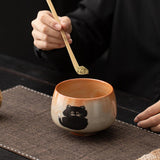 Maxbell Matcha Whisk Set Utensils Unique Gift Traditional Tools Handmade Matcha Bowl bowl 12x8.5cm