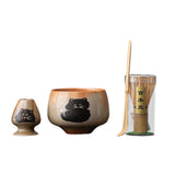 Maxbell Matcha Whisk Set Utensils Unique Gift Traditional Tools Handmade Matcha Bowl bowl 12x8.5cm