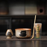 Maxbell Matcha Whisk Set Utensils Unique Gift Traditional Tools Handmade Matcha Bowl bowl 12.5x6.6cm