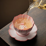 Maxbell Ceramic Teacup Set Handmade Collection and Gift for Housewarming Gift Family Tea Pet