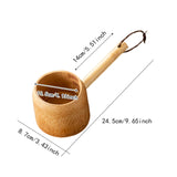 Maxbell Bamboo Ladle Rice Spoon Farmhouse Water Scoop for Sauna Pouring Coffee Beans Light Color