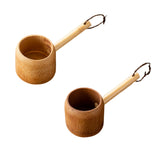 Maxbell Bamboo Ladle Rice Spoon Farmhouse Water Scoop for Sauna Pouring Coffee Beans Light Color