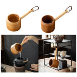 Maxbell Bamboo Ladle Rice Spoon Farmhouse Water Scoop for Sauna Pouring Coffee Beans Light Color