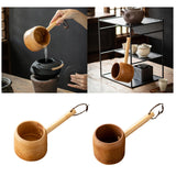 Maxbell Bamboo Ladle Rice Spoon Farmhouse Water Scoop for Sauna Pouring Coffee Beans Light Color