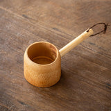 Maxbell Bamboo Ladle Rice Spoon Farmhouse Water Scoop for Sauna Pouring Coffee Beans Light Color