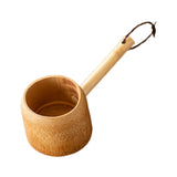 Maxbell Bamboo Ladle Rice Spoon Farmhouse Water Scoop for Sauna Pouring Coffee Beans Light Color