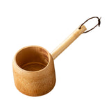 Maxbell Bamboo Ladle Rice Spoon Farmhouse Water Scoop for Sauna Pouring Coffee Beans Light Color