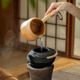 Maxbell Bamboo Ladle Rice Spoon Farmhouse Water Scoop for Sauna Pouring Coffee Beans Light Color