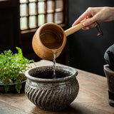 Maxbell Bamboo Ladle Rice Spoon Farmhouse Water Scoop for Sauna Pouring Coffee Beans Light Color