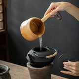 Maxbell Bamboo Ladle Rice Spoon Farmhouse Water Scoop for Sauna Pouring Coffee Beans Light Color