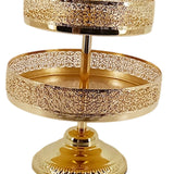 Maxbell 3 Tiered Cupcake Stand Tiered Serving Tray for Tea Party Wedding Celebration Glod