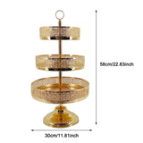 Maxbell 3 Tiered Cupcake Stand Tiered Serving Tray for Tea Party Wedding Celebration Glod