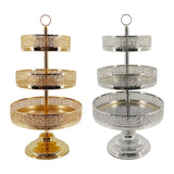 Maxbell 3 Tiered Cupcake Stand Tiered Serving Tray for Tea Party Wedding Celebration Glod