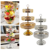 Maxbell 3 Tiered Cupcake Stand Tiered Serving Tray for Tea Party Wedding Celebration Glod