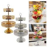 Maxbell 3 Tiered Cupcake Stand Tiered Serving Tray for Tea Party Wedding Celebration Glod