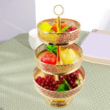 Maxbell 3 Tiered Cupcake Stand Tiered Serving Tray for Tea Party Wedding Celebration Glod