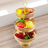 Maxbell 3 Tiered Cupcake Stand Tiered Serving Tray for Tea Party Wedding Celebration Glod