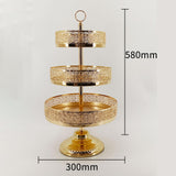 Maxbell 3 Tiered Cupcake Stand Tiered Serving Tray for Tea Party Wedding Celebration Glod