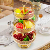 Maxbell 3 Tiered Cupcake Stand Tiered Serving Tray for Tea Party Wedding Celebration Glod